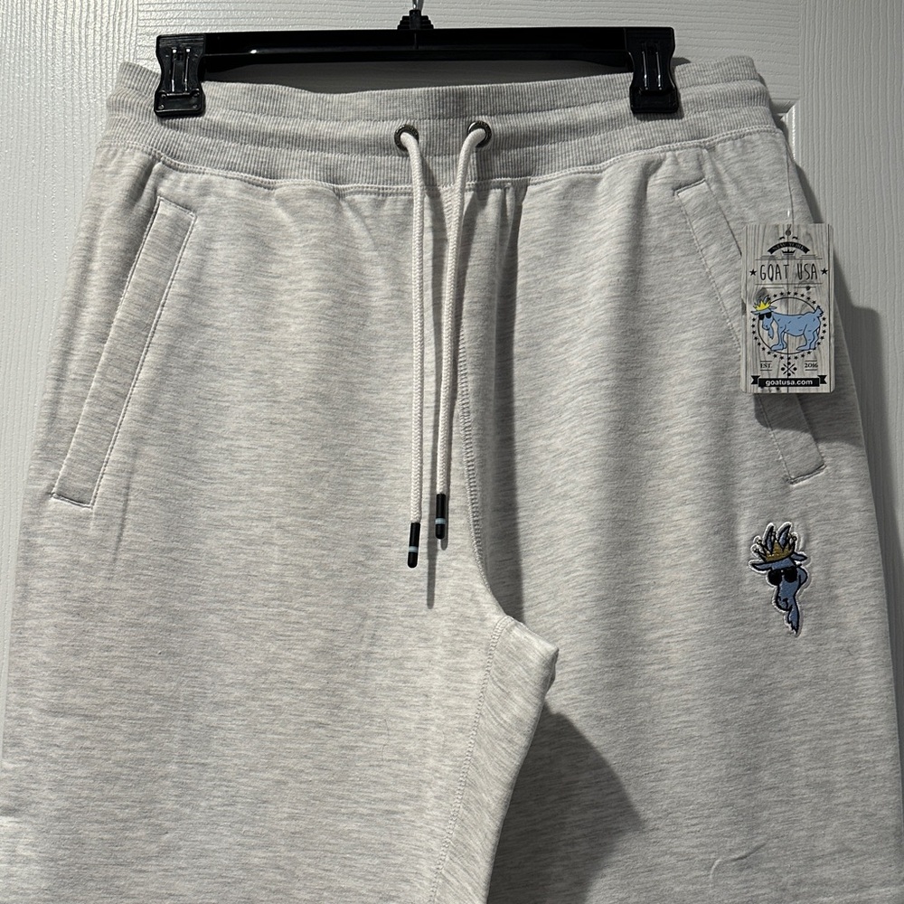 Goat Men’s Grey Joggers with Embroidered Goat Detail